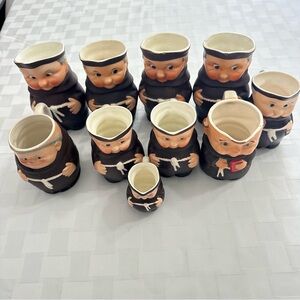 10-Piece GOEBEL FRIAR TUCK SET. Three different sizes